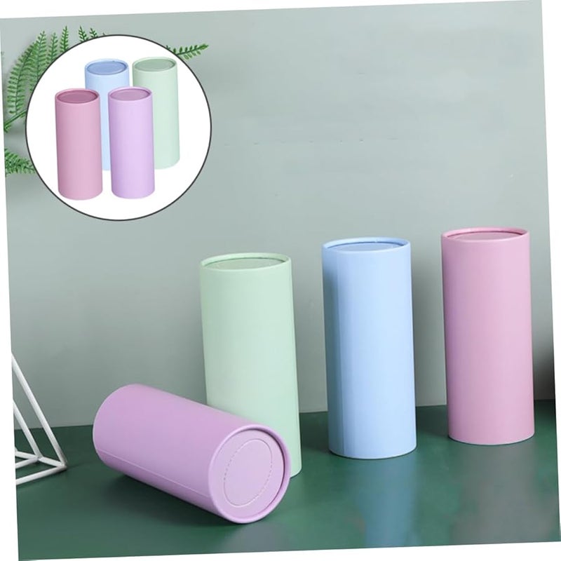 4 قطع حامل مناديل سيارات أسود قابلة لإعادة الاستخدام موزع علبة تخزين إبداعية لداخل السيارة - Image 3